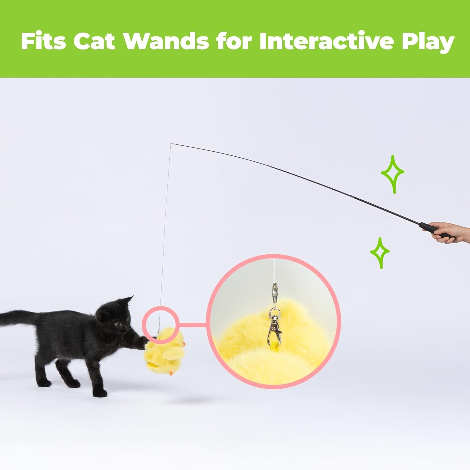 image:imageCatify Best Pet Supplies Flapping Duckling Chick amp Bird Cat Toy MotionActivated Wings Realistic Chirps CatnipInfused Plush USBRechargeable Indoor Cats amp Kittens SelfPlay Enrichment Yellow