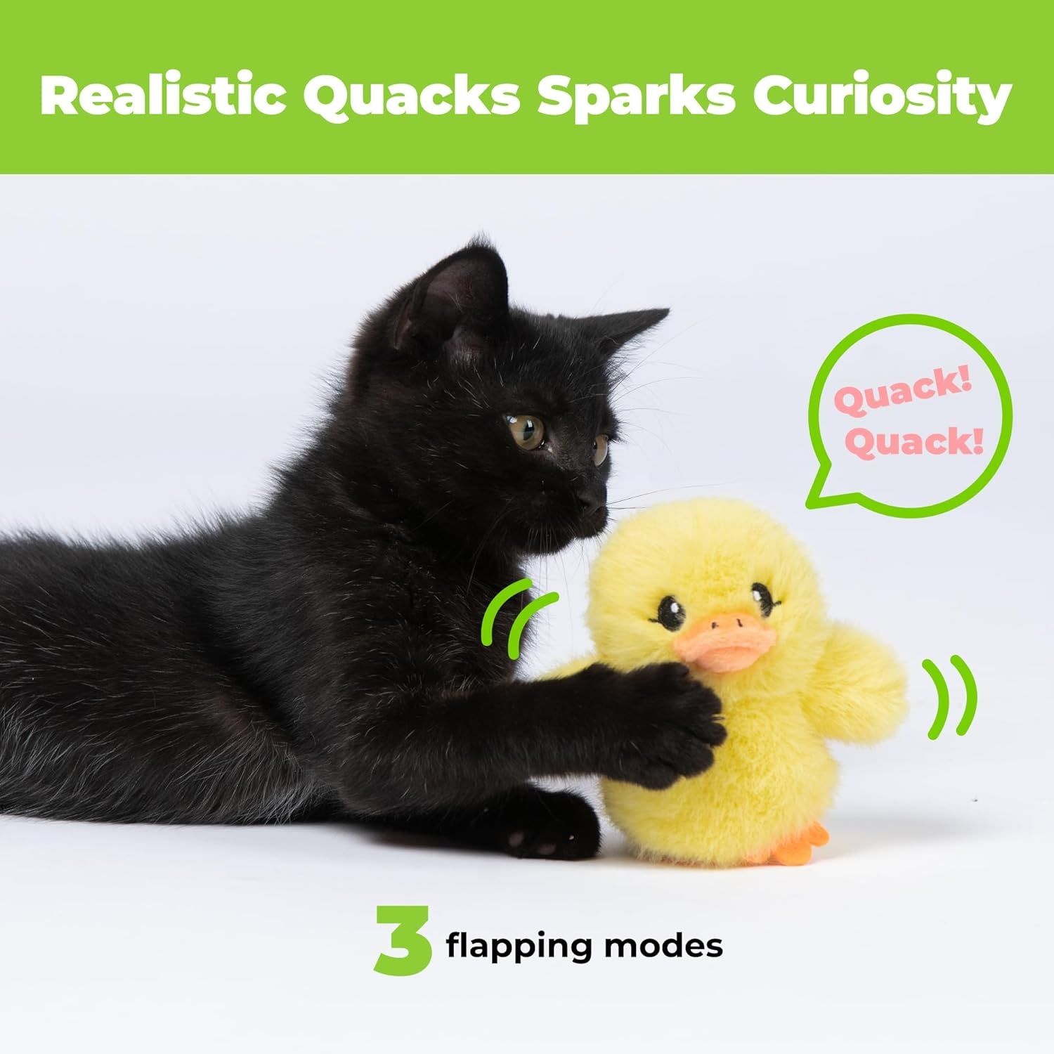image:imageCatify Best Pet Supplies Flapping Duckling Chick amp Bird Cat Toy MotionActivated Wings Realistic Chirps CatnipInfused Plush USBRechargeable Indoor Cats amp Kittens SelfPlay Enrichment Yellow