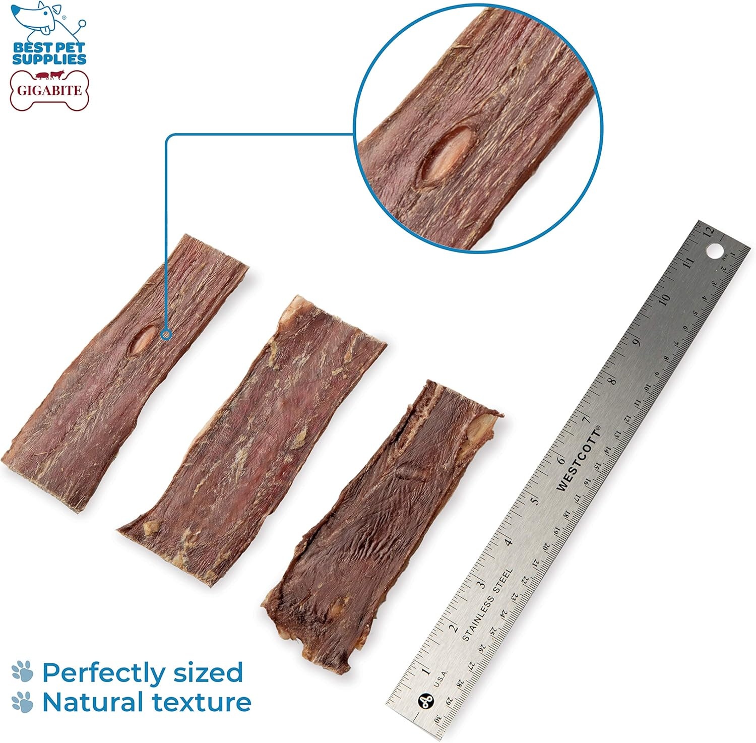 image:imageGigaBite Beef Esophagus Dog Treats Natural Gullet Sticks for Dogs High Protein Single Ingredient Dog Chews Rawhide Free Dental Dog Treats for All Dog Breeds Strips 10 inch Pack of 18Esophagus Sticks 6