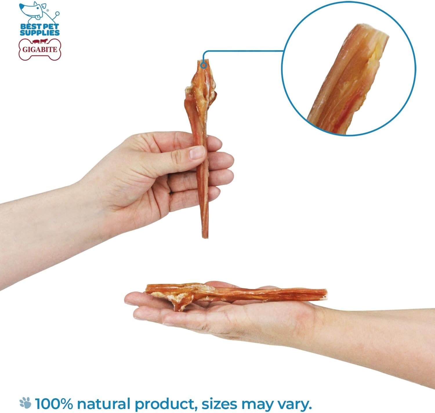 image:imageGigaBite Beef Esophagus Dog Treats Natural Gullet Sticks for Dogs High Protein Single Ingredient Dog Chews Rawhide Free Dental Dog Treats for All Dog Breeds Strips 10 inch Pack of 18Bladder Sticks 6