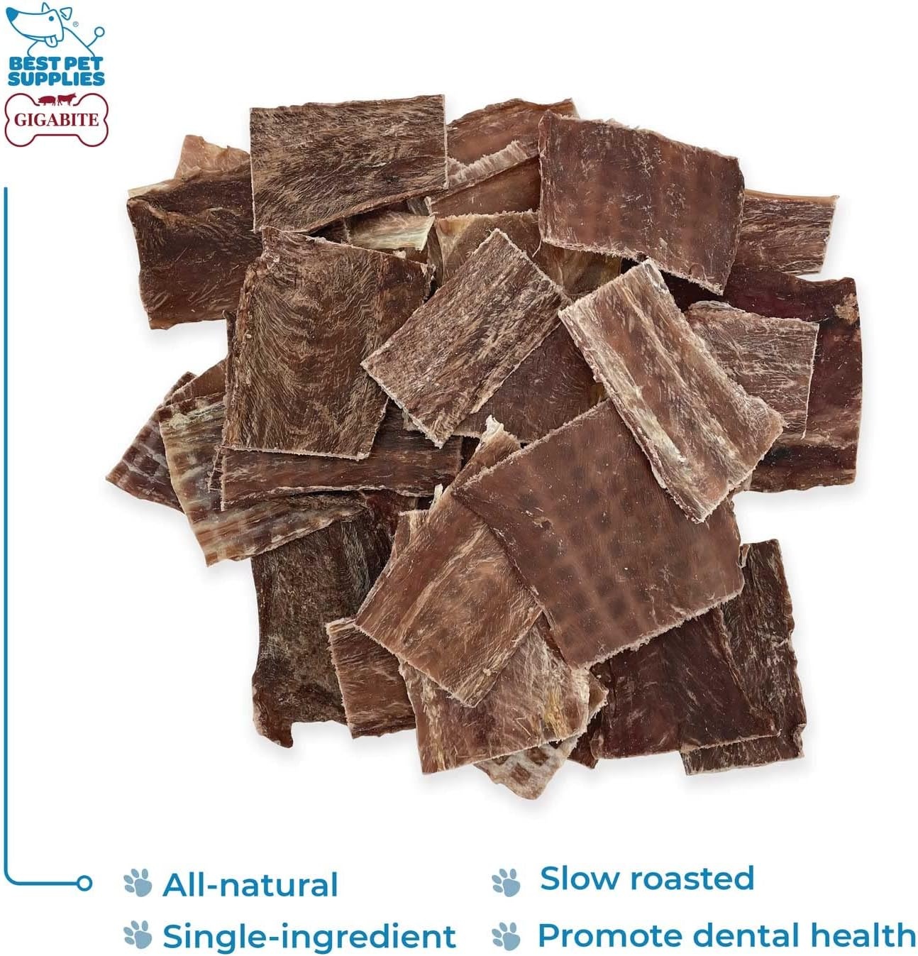 image:imageGigaBite Beef Esophagus Dog Treats Natural Gullet Sticks for Dogs High Protein Single Ingredient Dog Chews Rawhide Free Dental Dog Treats for All Dog Breeds Strips 10 inch Pack of 18Esophagus Strips Taffy