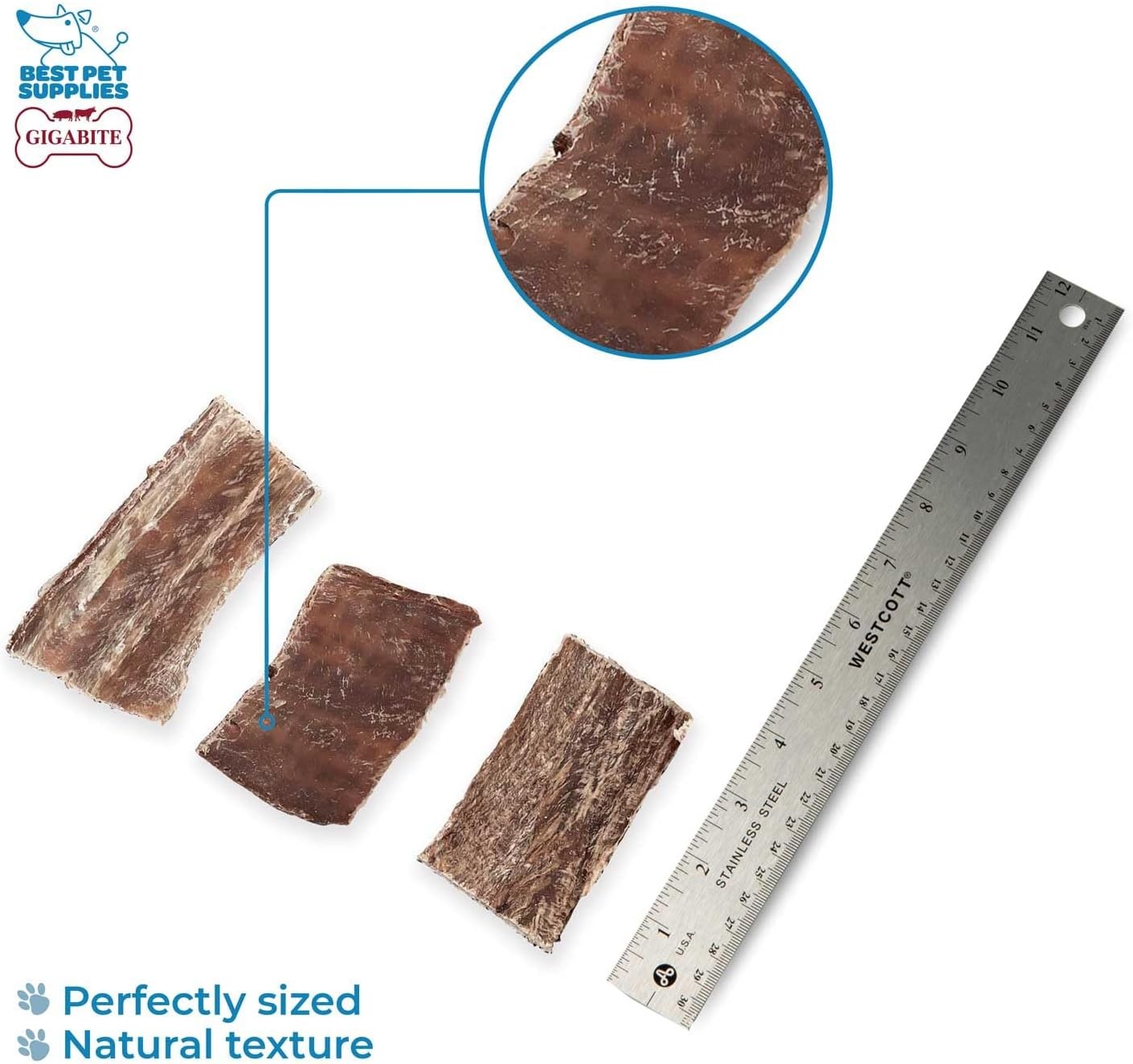 image:imageGigaBite Beef Esophagus Dog Treats Natural Gullet Sticks for Dogs High Protein Single Ingredient Dog Chews Rawhide Free Dental Dog Treats for All Dog Breeds Strips 10 inch Pack of 18Esophagus Strips Taffy