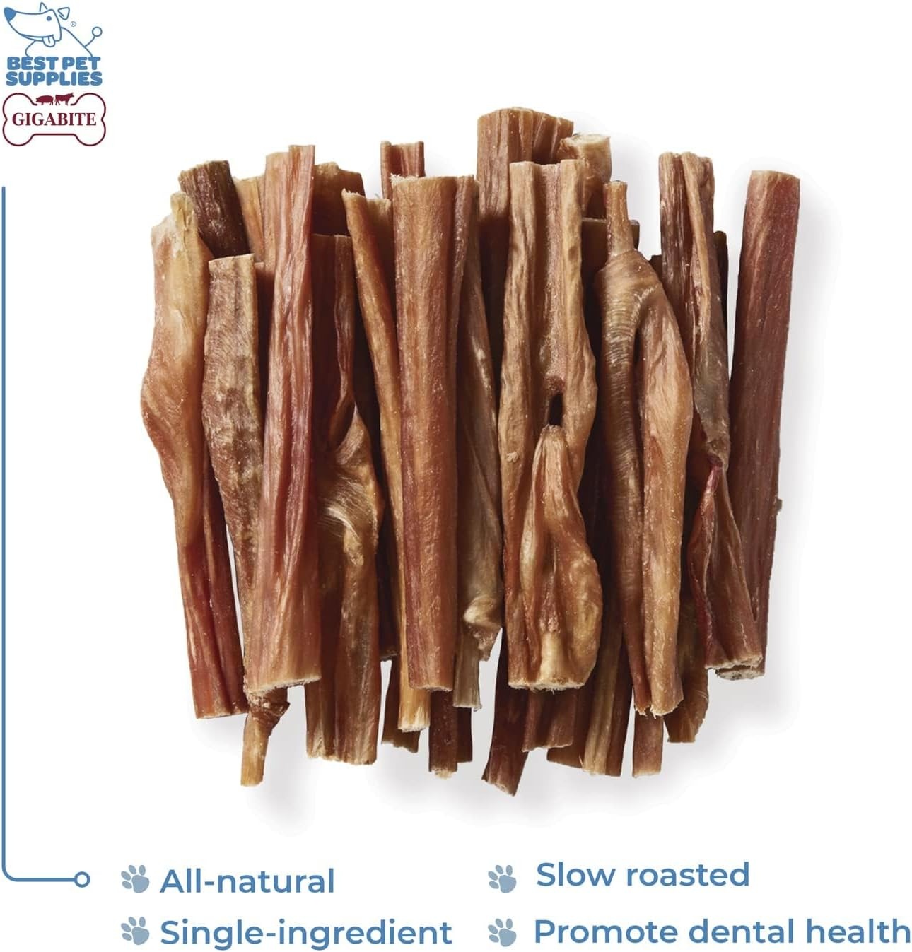 image:imageGigaBite Beef Esophagus Dog Treats Natural Gullet Sticks for Dogs High Protein Single Ingredient Dog Chews Rawhide Free Dental Dog Treats for All Dog Breeds Strips 10 inch Pack of 18Bladder Sticks 6