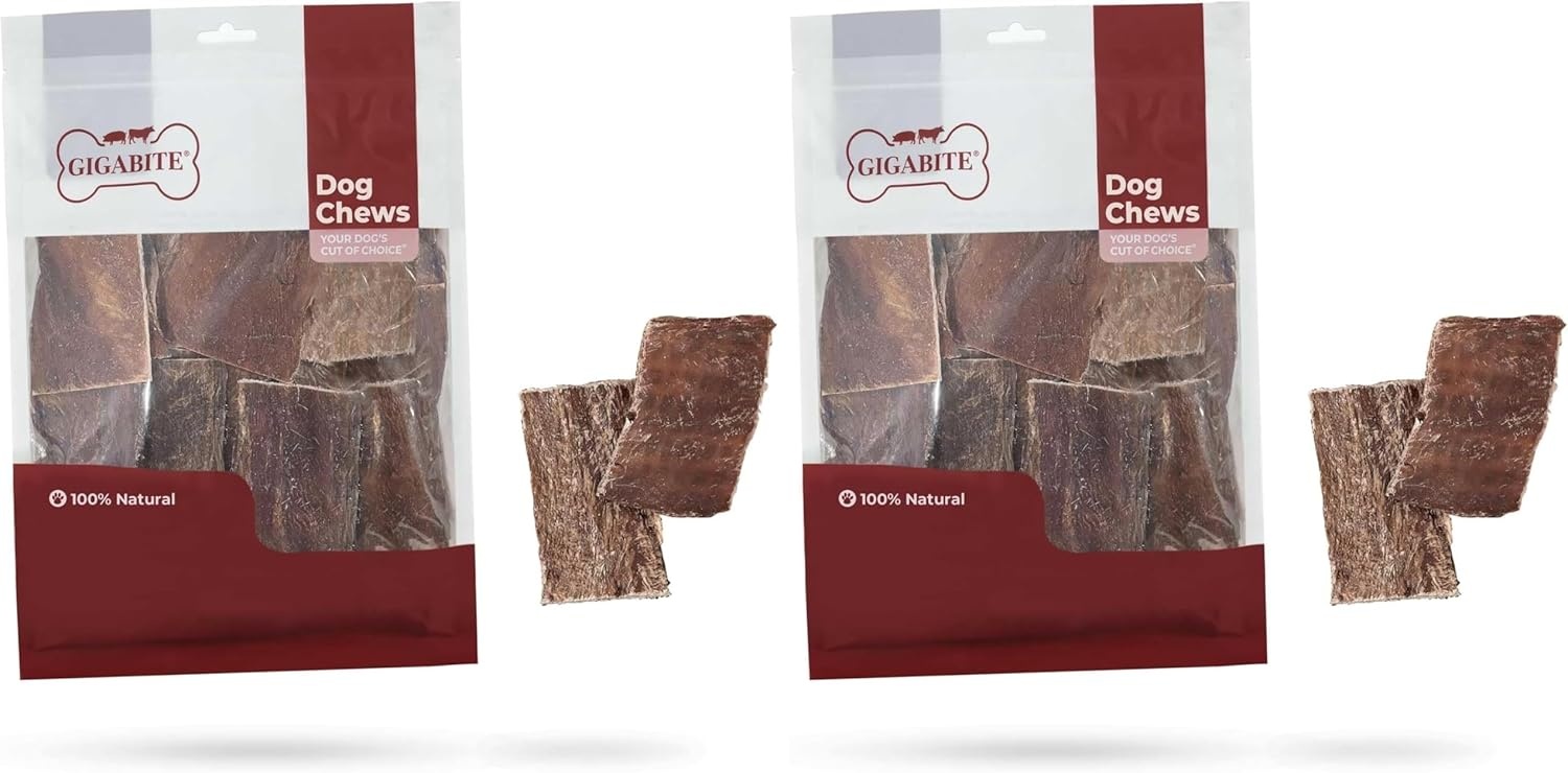 image:imageGigaBite Beef Esophagus Dog Treats Natural Gullet Sticks for Dogs High Protein Single Ingredient Dog Chews Rawhide Free Dental Dog Treats for All Dog Breeds Strips 10 inch Pack of 18Esophagus Strips Taffy