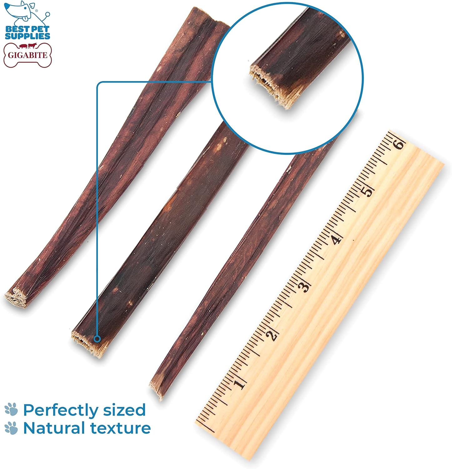 image:imageGigaBite Beef Esophagus Dog Treats Natural Gullet Sticks for Dogs High Protein Single Ingredient Dog Chews Rawhide Free Dental Dog Treats for All Dog Breeds Strips 10 inch Pack of 18Esophagus Sticks 6