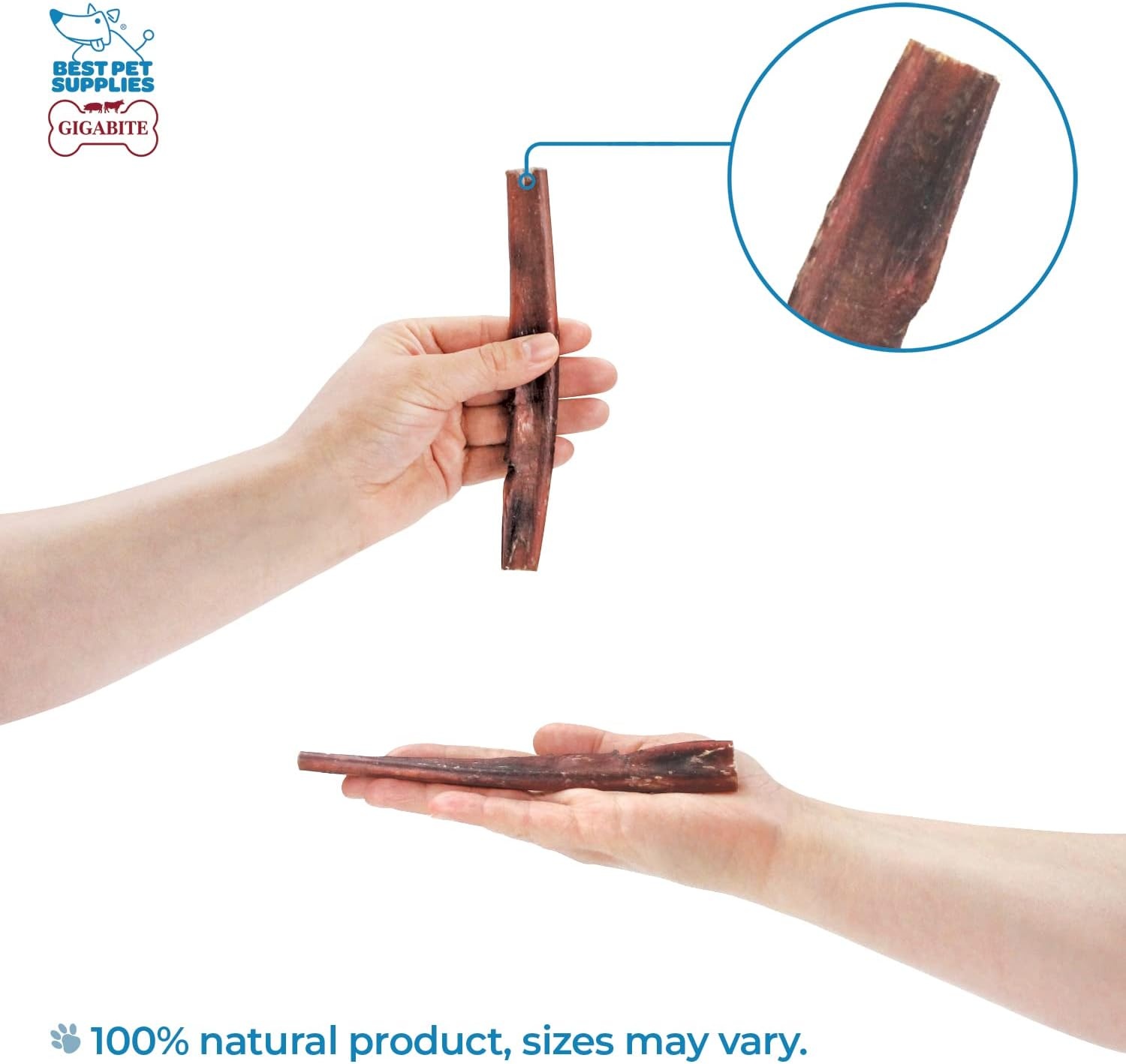 image:imageGigaBite Beef Esophagus Dog Treats Natural Gullet Sticks for Dogs High Protein Single Ingredient Dog Chews Rawhide Free Dental Dog Treats for All Dog Breeds Strips 10 inch Pack of 18Bully Sticks HalfCut 6