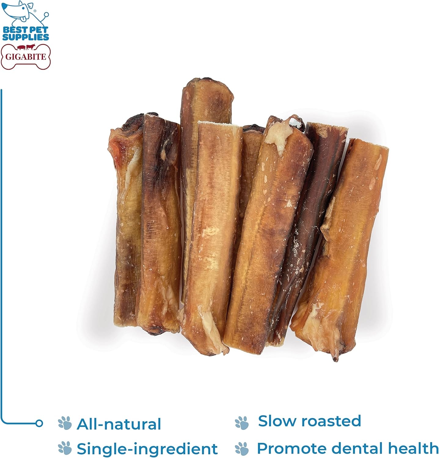 image:imageGigaBite Bully Sticks for Dogs All Natural Beef Pizzle Dog Chews Odor amp Rawhide Free Dog Treats Long Lasting High Protein Chews Digestible Dental Dog Treat Sticks Halfcut 6 Pack of 106inch