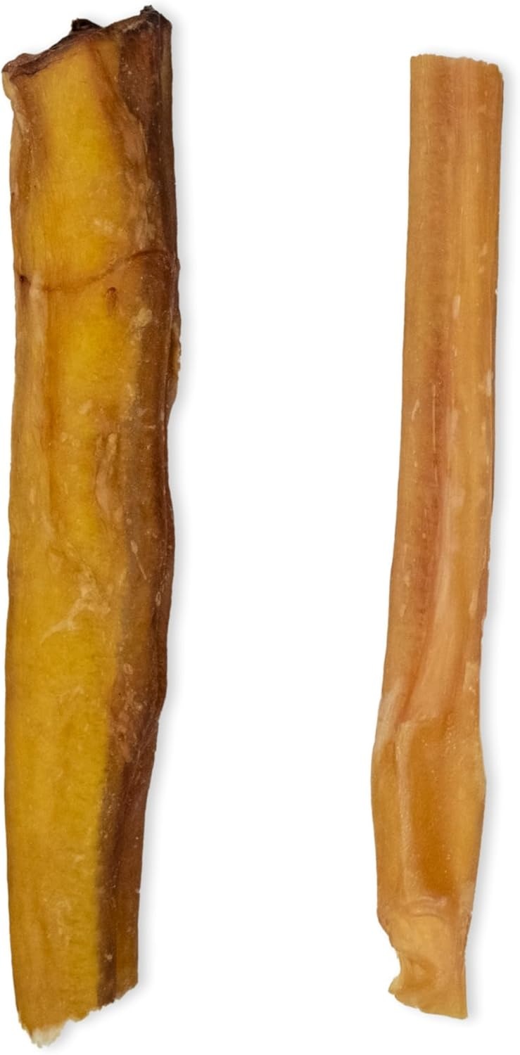 image:imageGigaBite Bully Sticks for Dogs All Natural Beef Pizzle Dog Chews Odor amp Rawhide Free Dog Treats Long Lasting High Protein Chews Digestible Dental Dog Treat Sticks Halfcut 6 Pack of 106inch