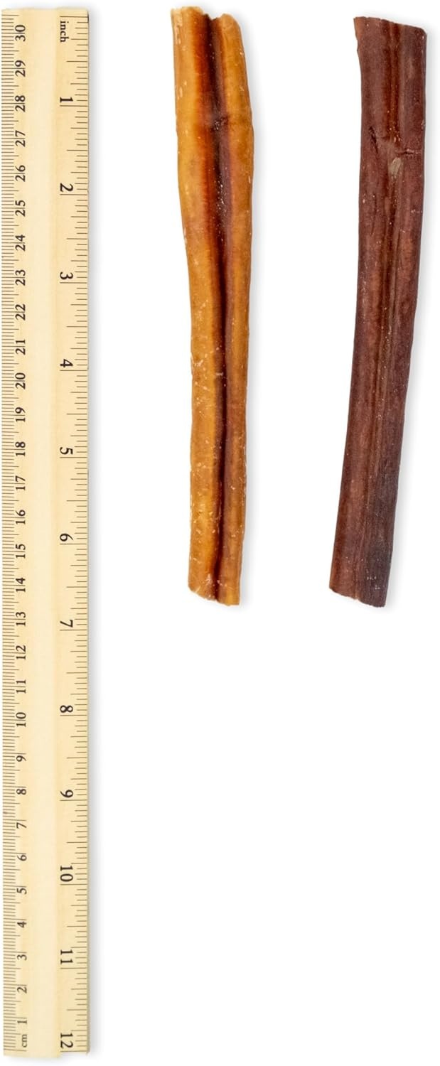 image:imageGigaBite Bully Sticks for Dogs All Natural Beef Pizzle Dog Chews Odor amp Rawhide Free Dog Treats Long Lasting High Protein Chews Digestible Dental Dog Treat Sticks Halfcut 6 Pack of 106inch