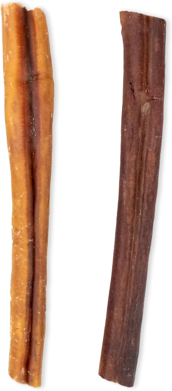 image:imageGigaBite Bully Sticks for Dogs All Natural Beef Pizzle Dog Chews Odor amp Rawhide Free Dog Treats Long Lasting High Protein Chews Digestible Dental Dog Treat Sticks Halfcut 6 Pack of 106inch