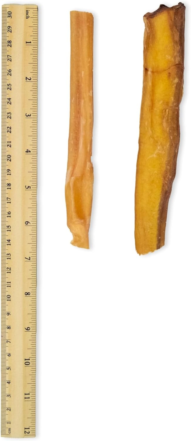 image:imageGigaBite Bully Sticks for Dogs All Natural Beef Pizzle Dog Chews Odor amp Rawhide Free Dog Treats Long Lasting High Protein Chews Digestible Dental Dog Treat Sticks Halfcut 6 Pack of 106inch
