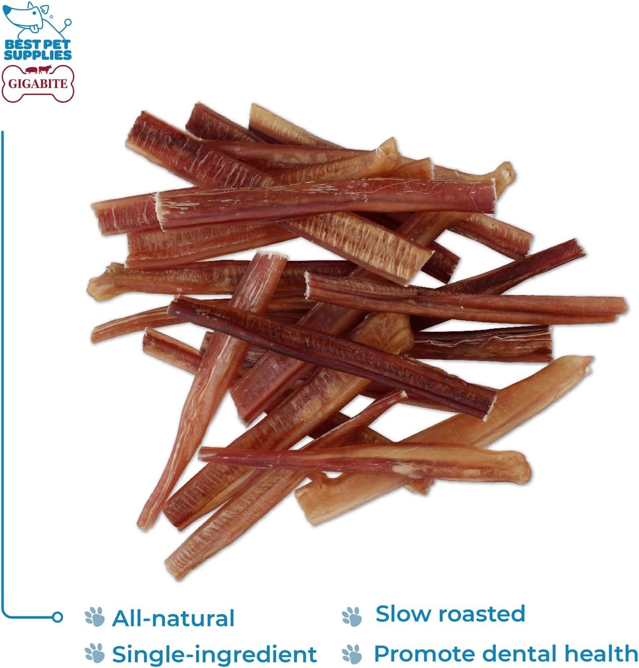 image:imageGigaBite Bully Sticks for Dogs All Natural Beef Pizzle Dog Chews Odor amp Rawhide Free Dog Treats Long Lasting High Protein Chews Digestible Dental Dog Treat Sticks Halfcut 6 Pack of 10Bully Sticks Halfcut 6