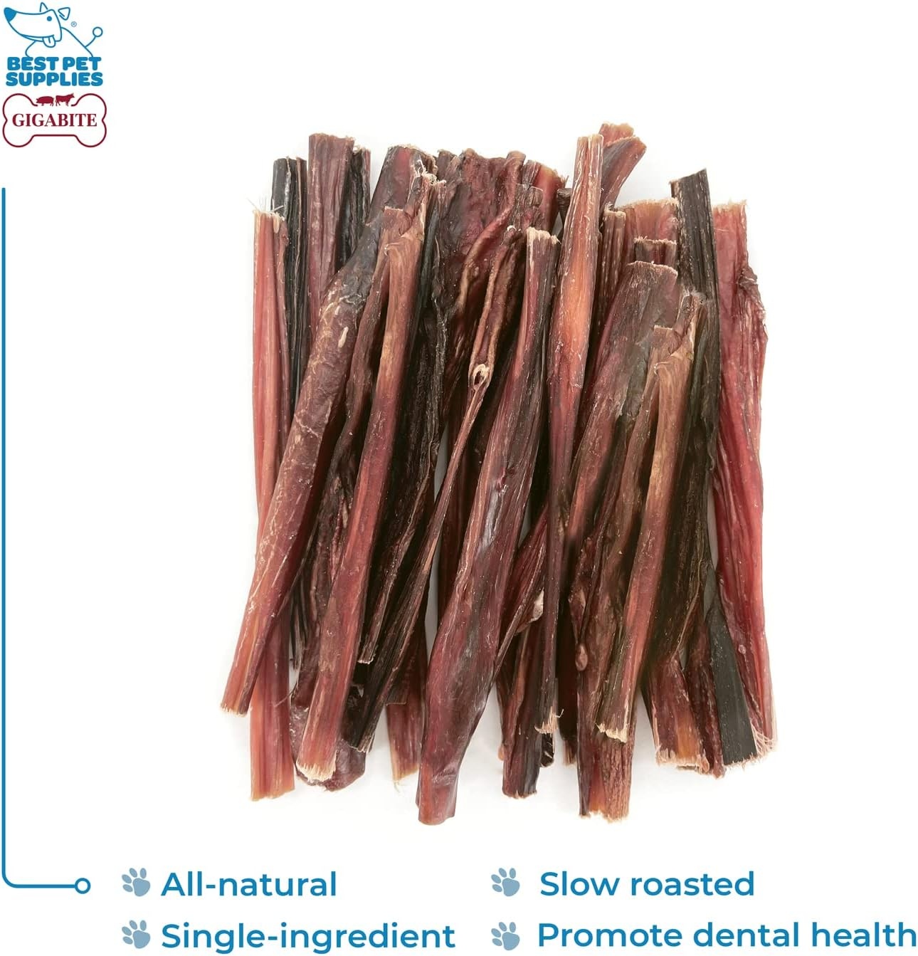image:imageGigaBite Bully Sticks for Dogs All Natural Beef Pizzle Dog Chews Odor amp Rawhide Free Dog Treats Long Lasting High Protein Chews Digestible Dental Dog Treat Sticks Halfcut 6 Pack of 106inch