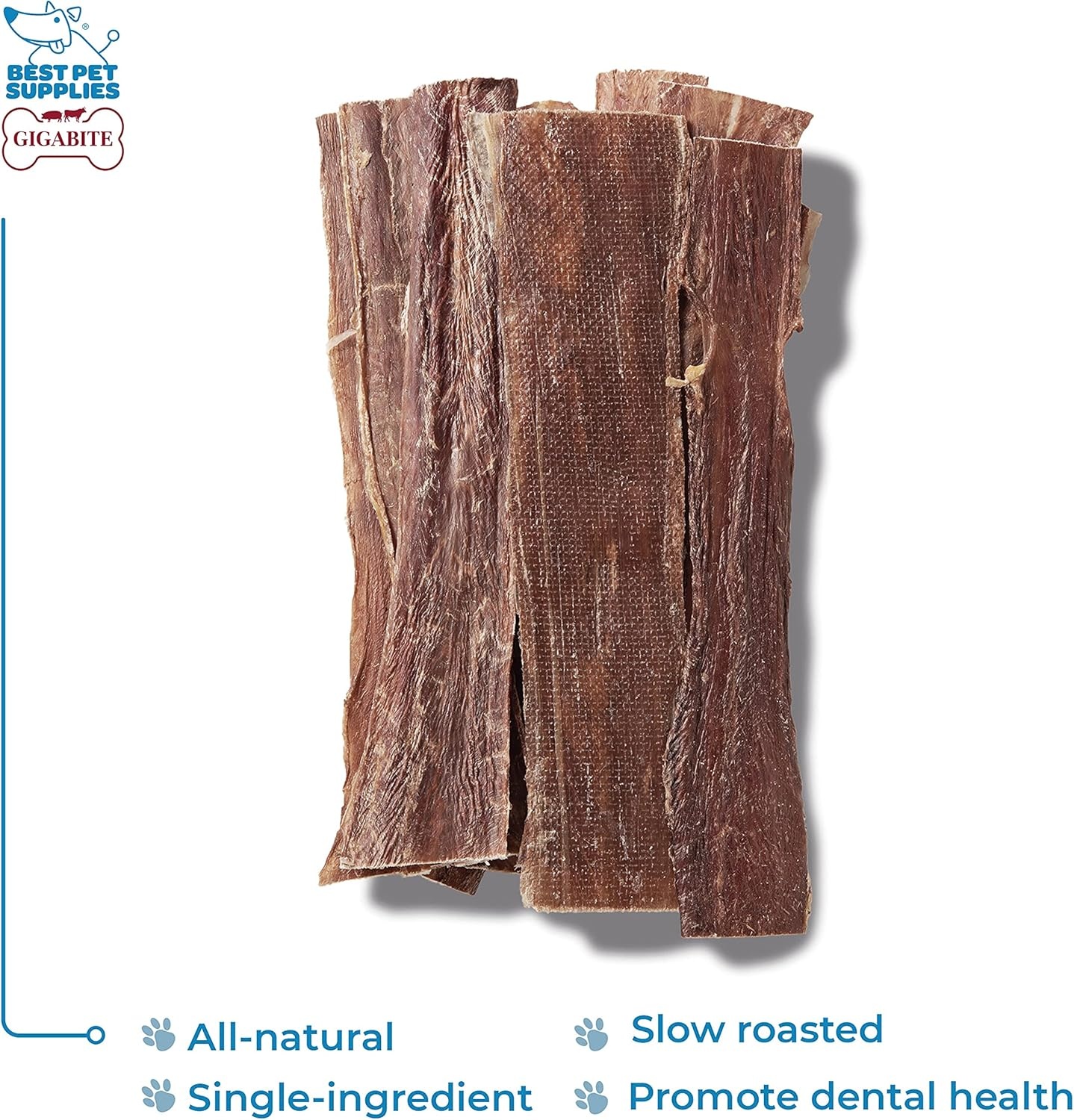 image:imageGigaBite Single Ingredient All Natural Free Range Bully Treats and Chews Bully SticksBladder SticksBeef Esophagus by Best Pet Supplies Esophagus Strips 10 inch Pack of 10Esophagus Strips