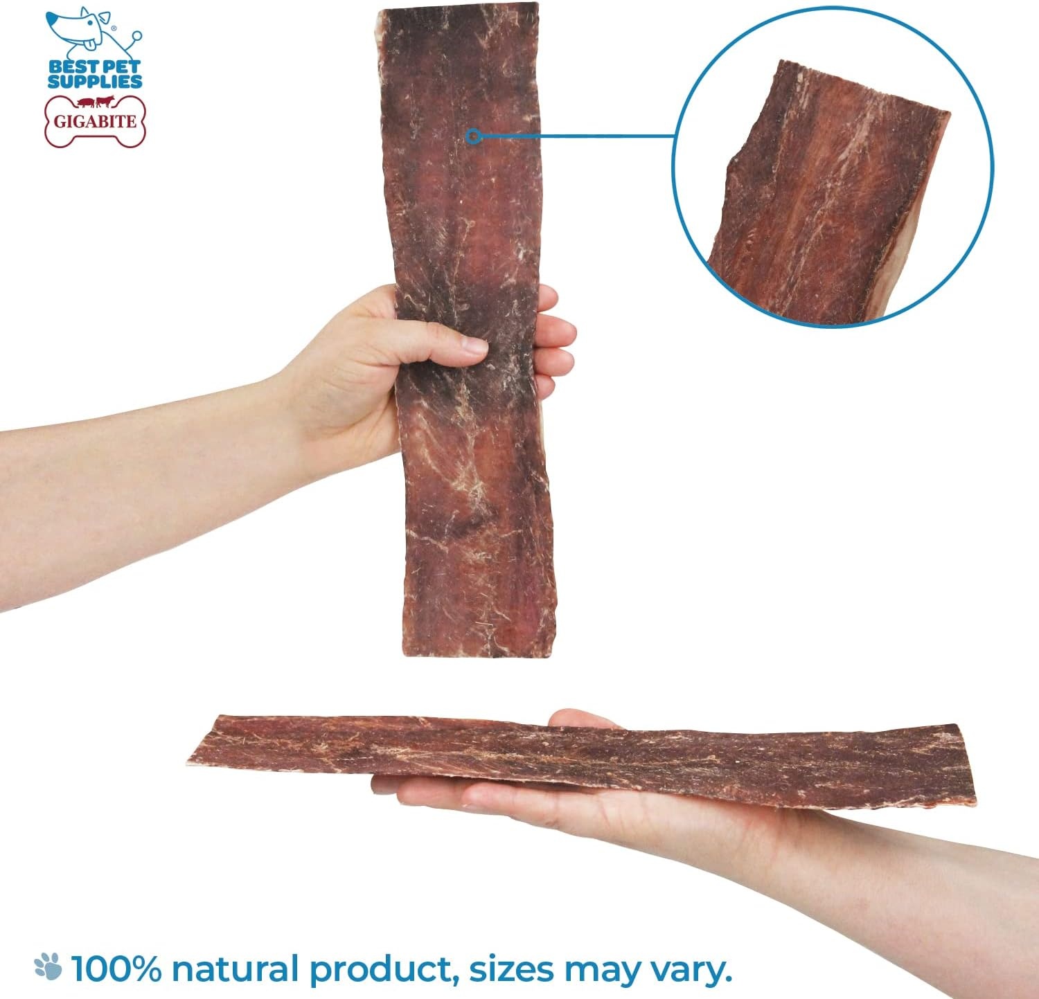 image:imageGigaBite Single Ingredient All Natural Free Range Bully Treats and Chews Bully SticksBladder SticksBeef Esophagus by Best Pet Supplies Esophagus Strips 10 inch Pack of 10Esophagus Strips