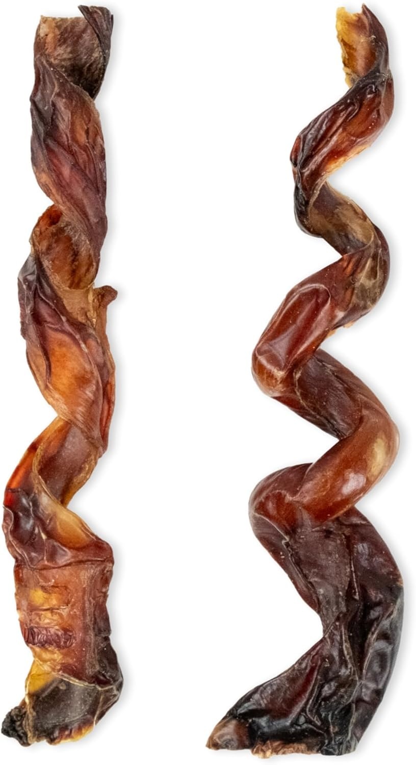 image:imageGigaBite Single Ingredient All Natural Free Range Bully Treats and Chews Bully SticksBladder SticksBeef Esophagus by Best Pet Supplies Esophagus Strips 10 inch Pack of 10Bully Skin Spiral