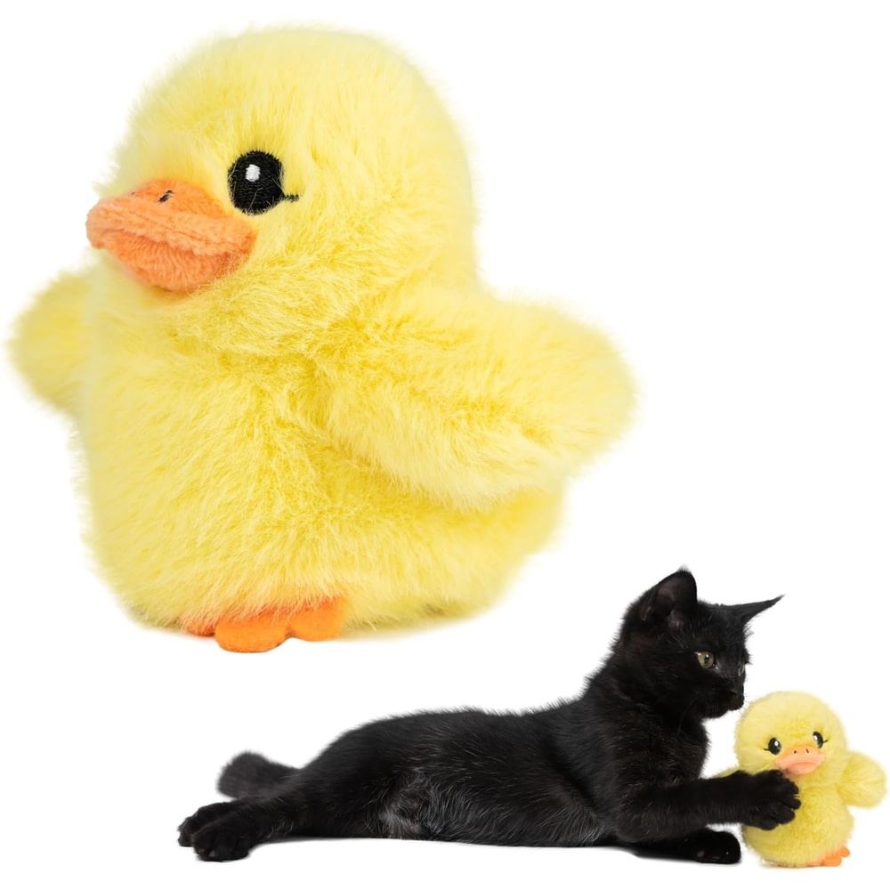 image:imageCatify Best Pet Supplies Flapping Duckling Chick amp Bird Cat Toy MotionActivated Wings Realistic Chirps CatnipInfused Plush USBRechargeable Indoor Cats amp Kittens SelfPlay Enrichment Yellow