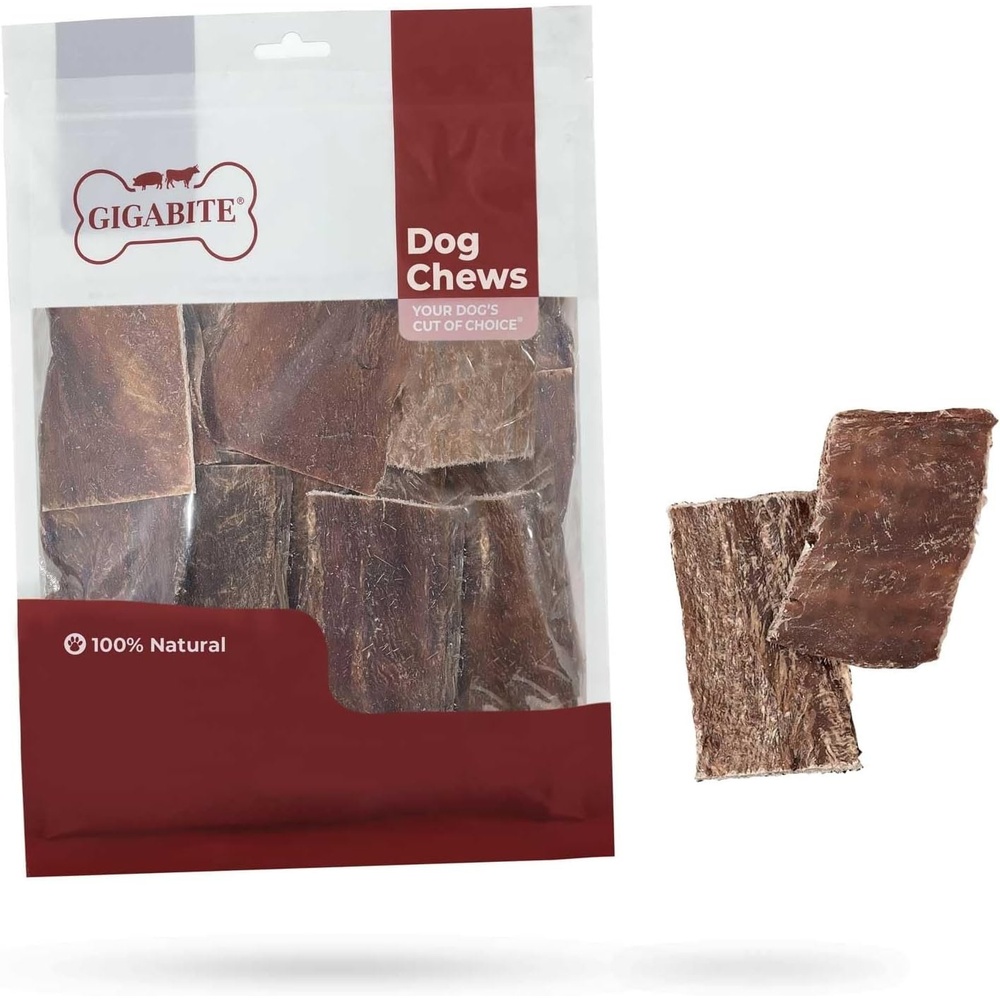 image:imageGigaBite Beef Esophagus Dog Treats Natural Gullet Sticks for Dogs High Protein Single Ingredient Dog Chews Rawhide Free Dental Dog Treats for All Dog Breeds Strips 10 inch Pack of 18Esophagus Strips Taffy