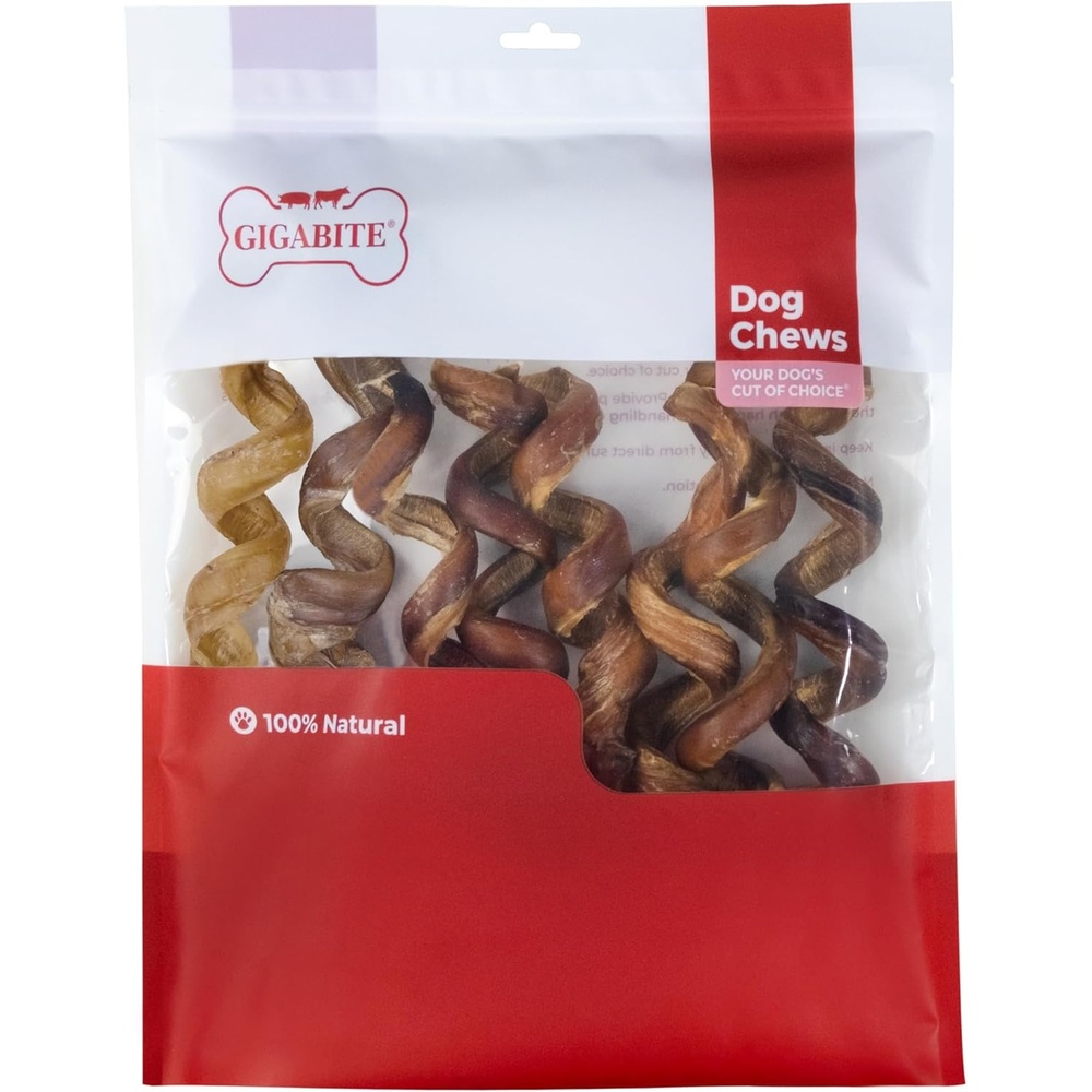 image:imageGigaBite Single Ingredient All Natural Free Range Bully Treats and Chews Bully SticksBladder SticksBeef Esophagus by Best Pet Supplies Esophagus Strips 10 inch Pack of 10Spiral