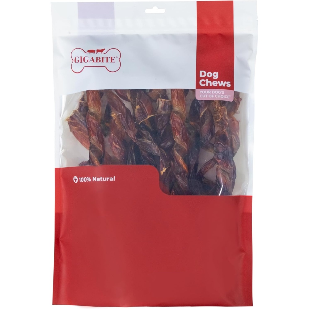 image:imageGigaBite Single Ingredient All Natural Free Range Bully Treats and Chews Bully SticksBladder SticksBeef Esophagus by Best Pet Supplies Esophagus Strips 10 inch Pack of 10Bully Skin Spiral