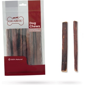 image:imageGigaBite Beef Esophagus Dog Treats  Natural Gullet Sticks for Dogs High Protein Single Ingredient Dog Chews Rawhide Free Dental Dog Treats for All Dog Breeds  Strips 10 inch Pack of 18Esophagus Sticks 6