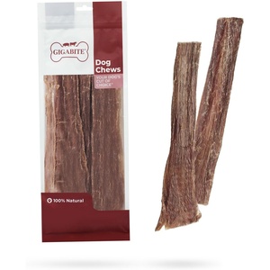 image:imageGigaBite Single Ingredient All Natural Free Range Bully Treats and Chews  Bully SticksBladder SticksBeef Esophagus by Best Pet Supplies  Esophagus Strips 10 inch Pack of 10Esophagus Strips