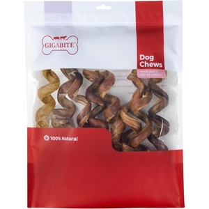 image:imageGigaBite Single Ingredient All Natural Free Range Bully Treats and Chews  Bully SticksBladder SticksBeef Esophagus by Best Pet Supplies  Esophagus Strips 10 inch Pack of 10Spiral