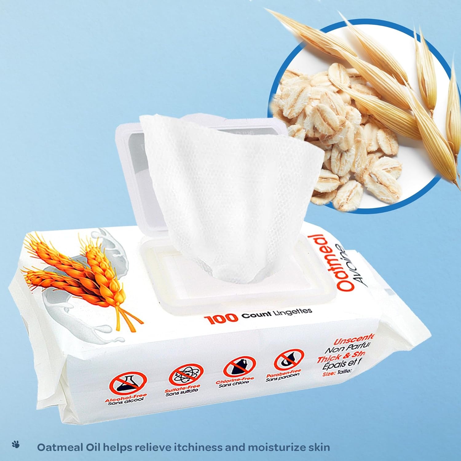 image:imageBest Pet Supplies 8 x 9 Large Unscented Dog Wipes Cleaning and Deodorizing for Paws and Coat Gentle Formula with Aloe Vera Vitamin E for Puppies and Cats 400 CountSoothing Oatmeal