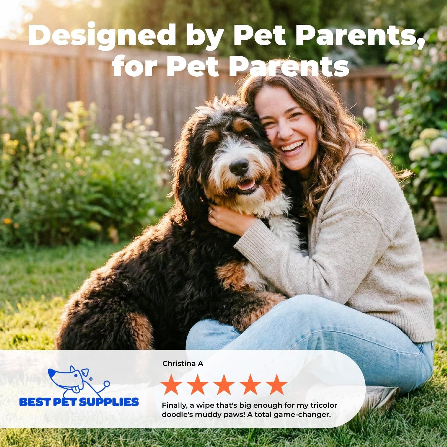 image:imageBest Pet Supplies 8 x 9 Large Unscented Dog Wipes Cleaning and Deodorizing for Paws and Coat Gentle Formula with Aloe Vera Vitamin E for Puppies and Cats 400 CountHydrating Aloe Vera