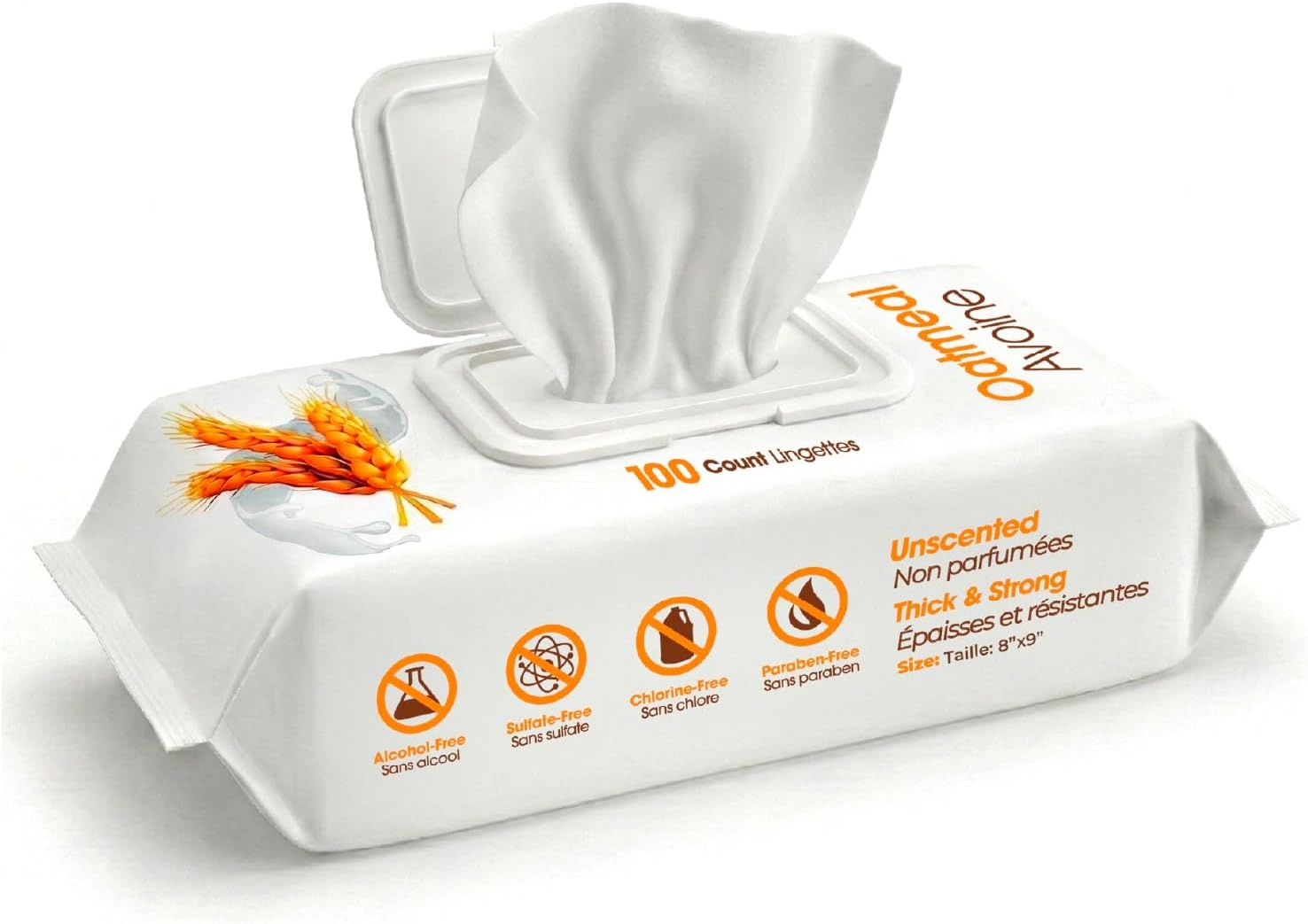image:imageBest Pet Supplies 8 x 9 Large Unscented Dog Wipes Cleaning and Deodorizing for Paws and Coat Gentle Formula with Aloe Vera Vitamin E for Puppies and Cats 400 CountSoothing Oatmeal
