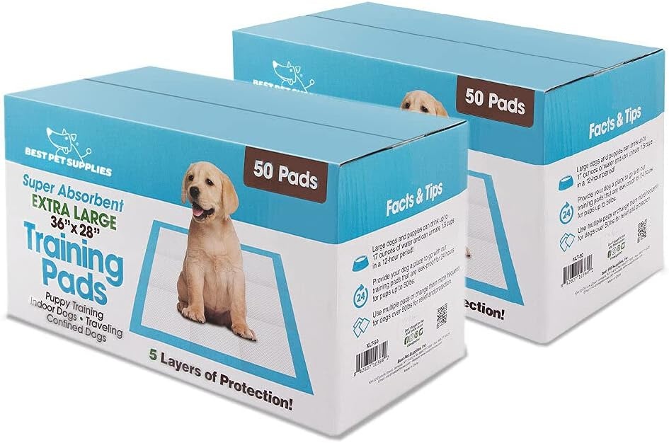 image:imageBest Pet Supplies Puppy Pads 225 x 22 Inches Disposable Dog Training Potty Super Absorbent Baby Blue Puppy Pee Pads for Dogs 300 CountBlue