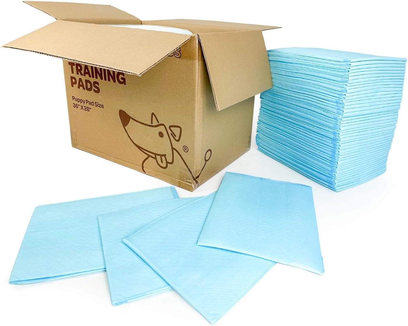 image:imageBest Pet Supplies Puppy Pads 225 x 22 Inches Disposable Dog Training Potty Super Absorbent Baby Blue Puppy Pee Pads for Dogs 300 CountBlue