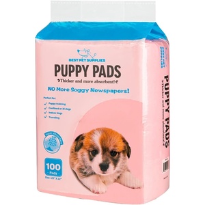 image:imageBest Pet Supplies Puppy Pads 225 x 22 Inches  Disposable Dog Training Potty Super Absorbent Baby Blue Puppy Pee Pads for Dogs 300 CountBaby Pink