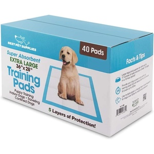 image:imageBest Pet Supplies Puppy Pads 225 x 22 Inches  Disposable Dog Training Potty Super Absorbent Baby Blue Puppy Pee Pads for Dogs 300 CountBlue