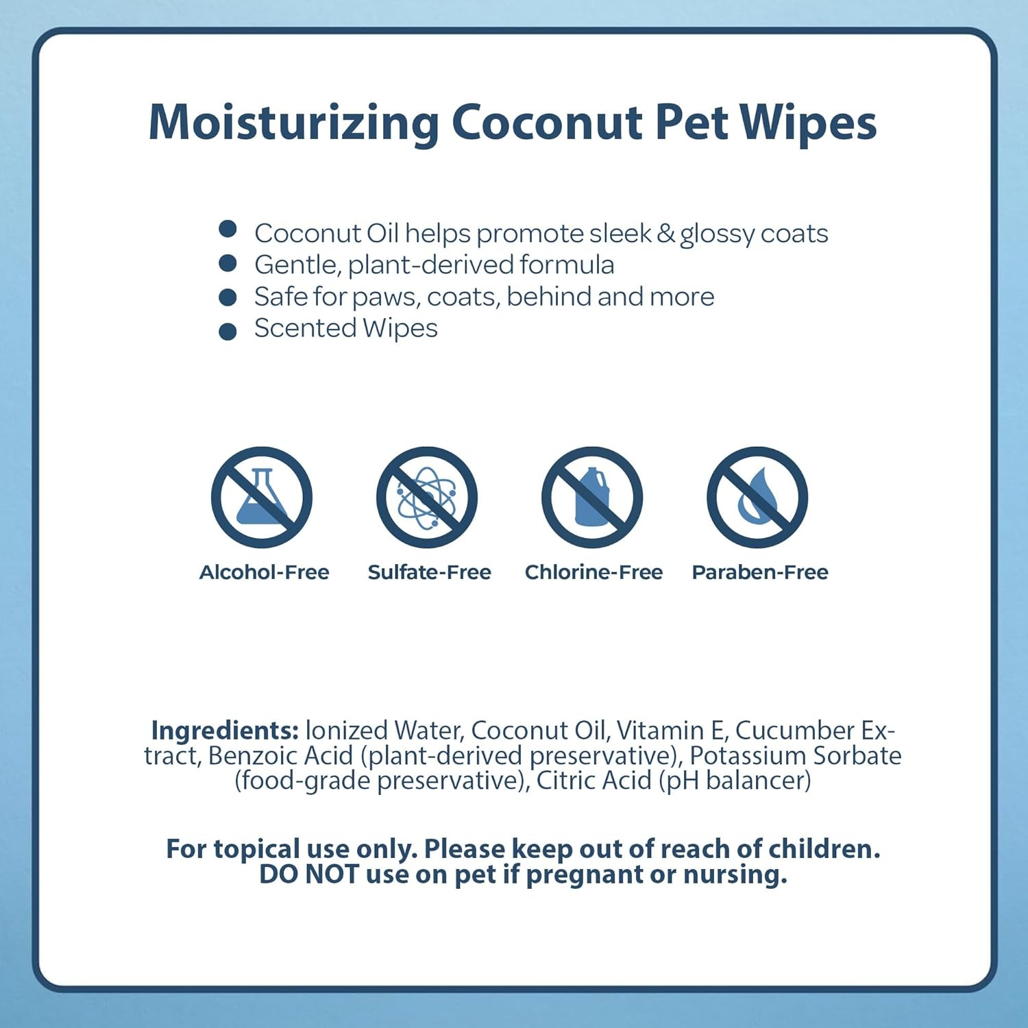 image:imageBest Pet Supplies CoconutScented Moisturizing Pet Wipes for Dogs amp Cats Extra Soft amp Strong Grooming Wipes with Gentle PlantDerived Formula Model Number WWCO100 Count Pack of 1