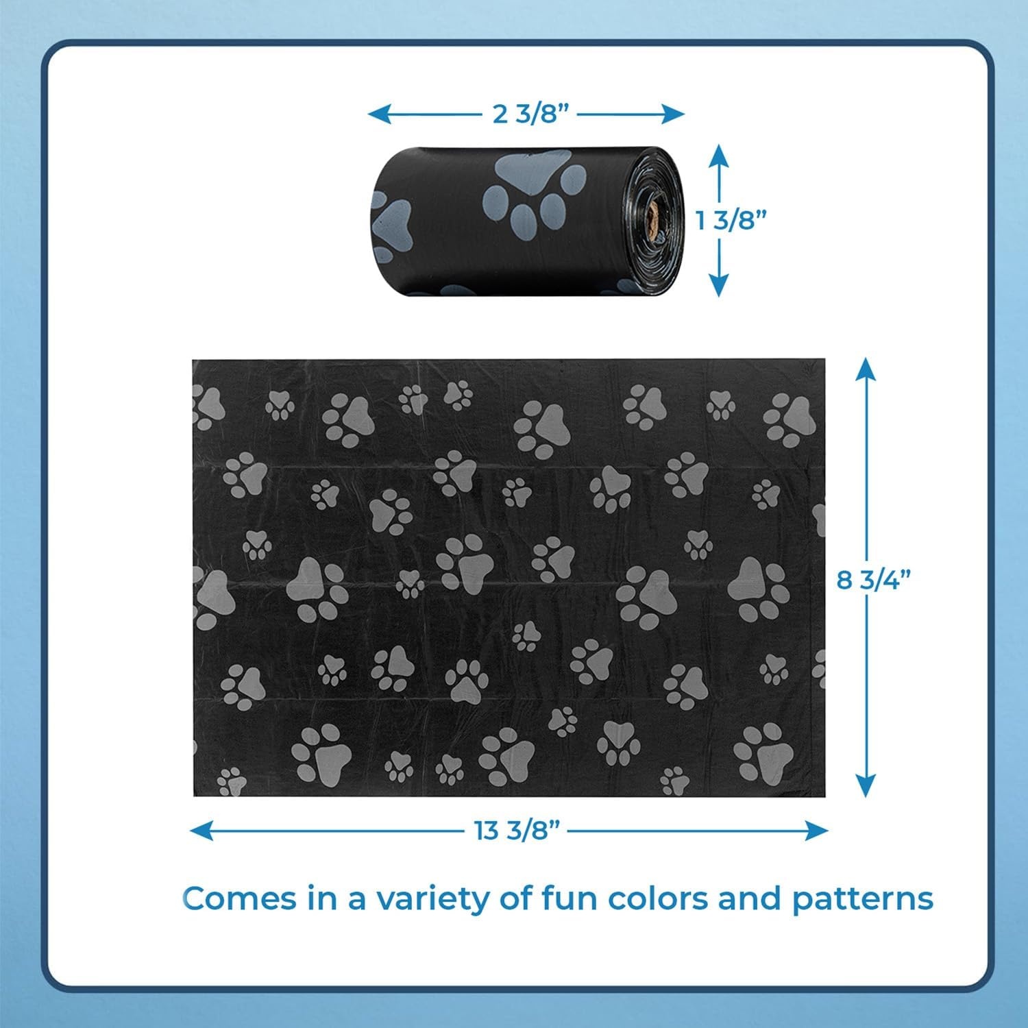 image:imageBest Pet Supplies Dog Poop Bags 360 Bags for Waste Refuse Cleanup Doggy Roll Replacements for Outdoor Puppy Walking and Travel Leak Proof and Tear Resistant Thick Plastic BlackBlack