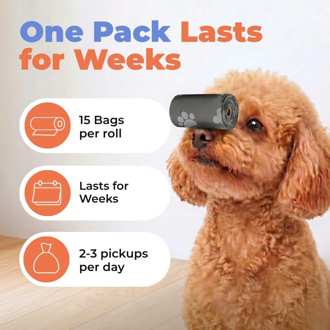 image:imageBest Pet Supplies Dog Poop Bags for Waste Refuse Cleanup Doggy Roll Replacements for Outdoor Puppy Walking and Travel Leak Proof and Tear Resistant Thick Plastic Blue Unscented 240 BagsGray