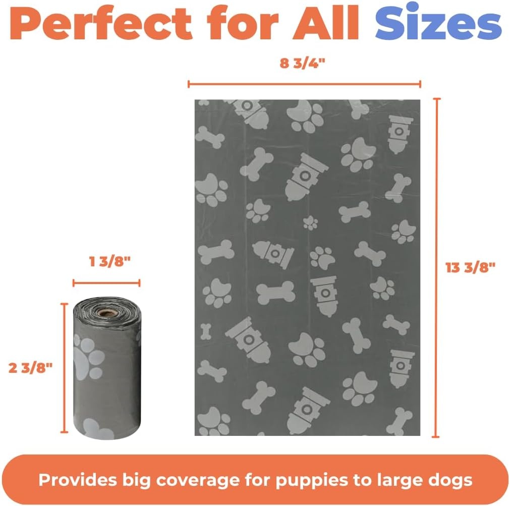 image:imageBest Pet Supplies Dog Poop Bags for Waste Refuse Cleanup Doggy Roll Replacements for Outdoor Puppy Walking and Travel Leak Proof and Tear Resistant Thick Plastic Blue Unscented 240 BagsGray