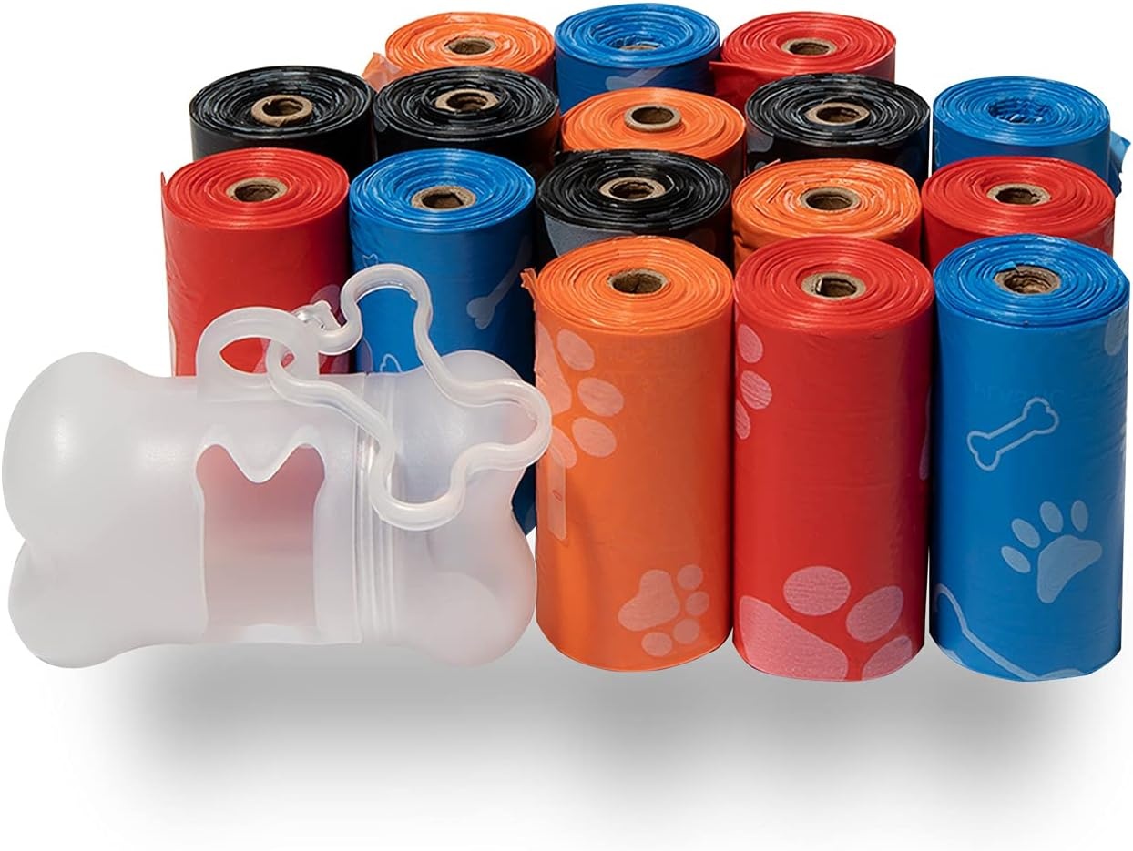image:imageBest Pet Supplies Dog Poop Bags for Waste Refuse Cleanup Doggy Roll Replacements for Outdoor Puppy Walking and Travel Leak Proof and Tear Resistant Thick Plastic Blue Unscented 240 BagsAssorted Colors