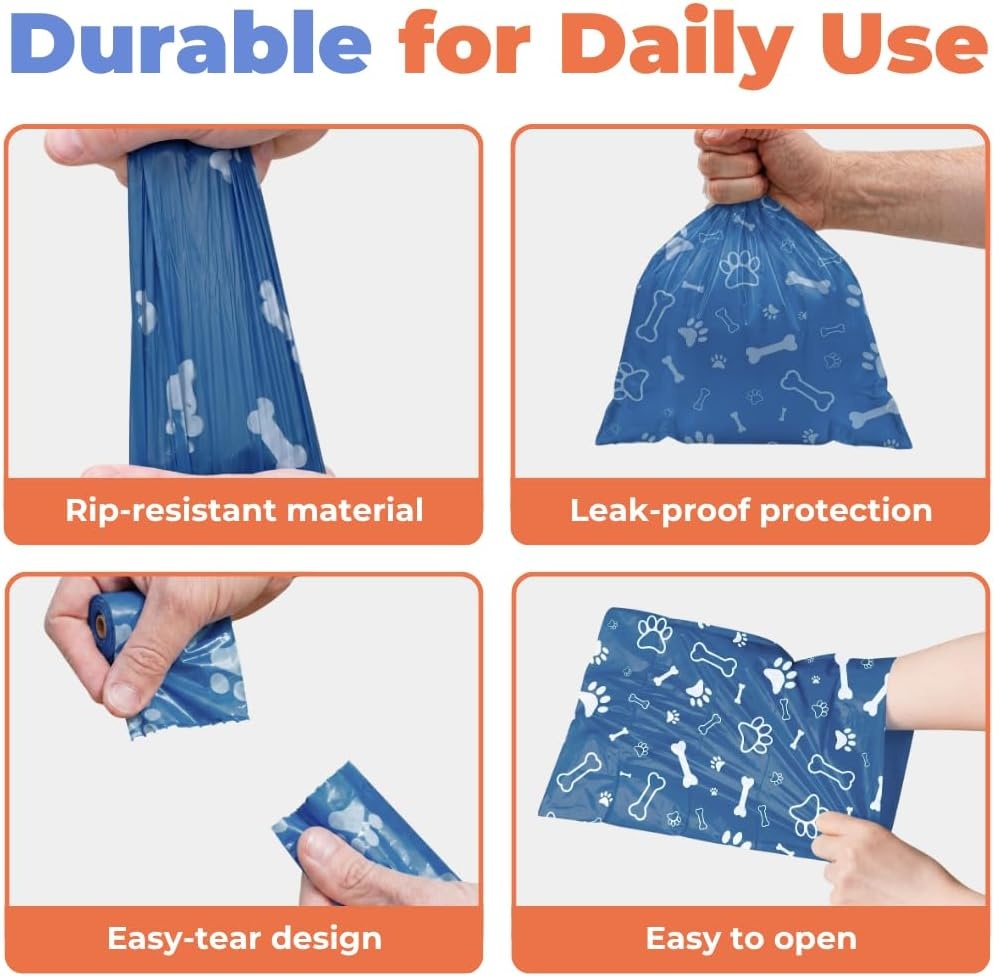 image:imageBest Pet Supplies Dog Poop Bags for Waste Refuse Cleanup Doggy Roll Replacements for Outdoor Puppy Walking and Travel Leak Proof and Tear Resistant Thick Plastic Blue Unscented 240 BagsLoyal Blue