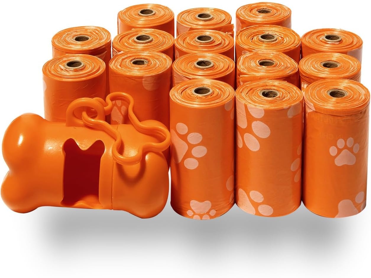 image:imageBest Pet Supplies Dog Poop Bags for Waste Refuse Cleanup Doggy Roll Replacements for Outdoor Puppy Walking and Travel Leak Proof and Tear Resistant Thick Plastic Blue Unscented 240 BagsOrange
