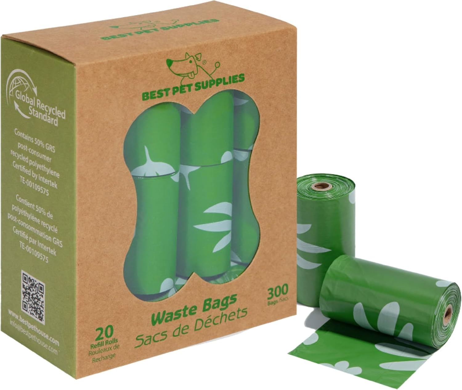 image:imageBest Pet Supplies Dog Poop Bags for Waste Refuse Cleanup Doggy Roll Replacements for Outdoor Puppy Walking and Travel Leak Proof and Tear Resistant Thick Plastic Blue Unscented 240 BagsGRS Green