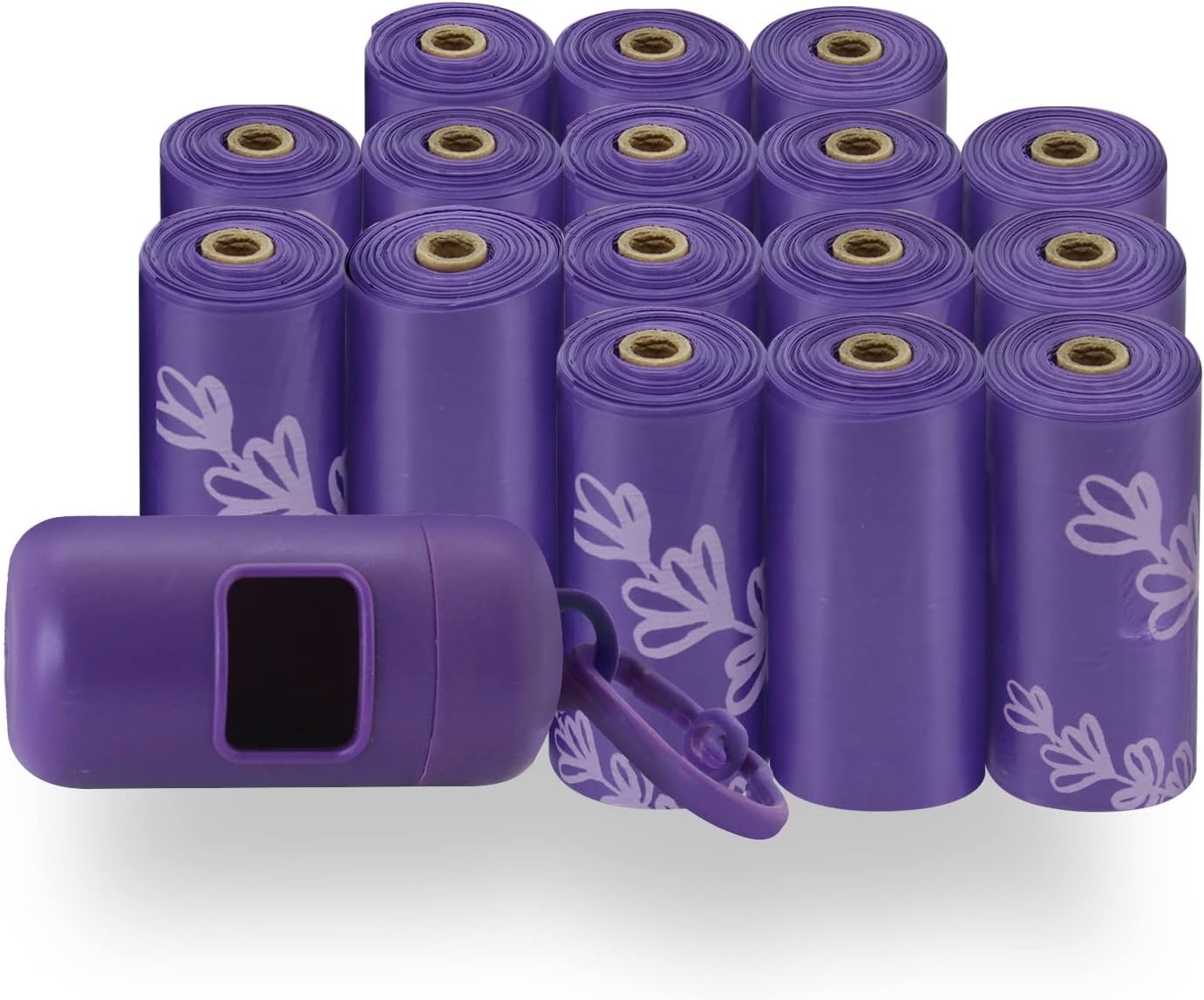 image:imageBest Pet Supplies Dog Poop Bags for Waste Refuse Cleanup Doggy Roll Replacements for Outdoor Puppy Walking and Travel Leak Proof and Tear Resistant Thick Plastic Blue Unscented 240 BagsPurple Lavender Scented