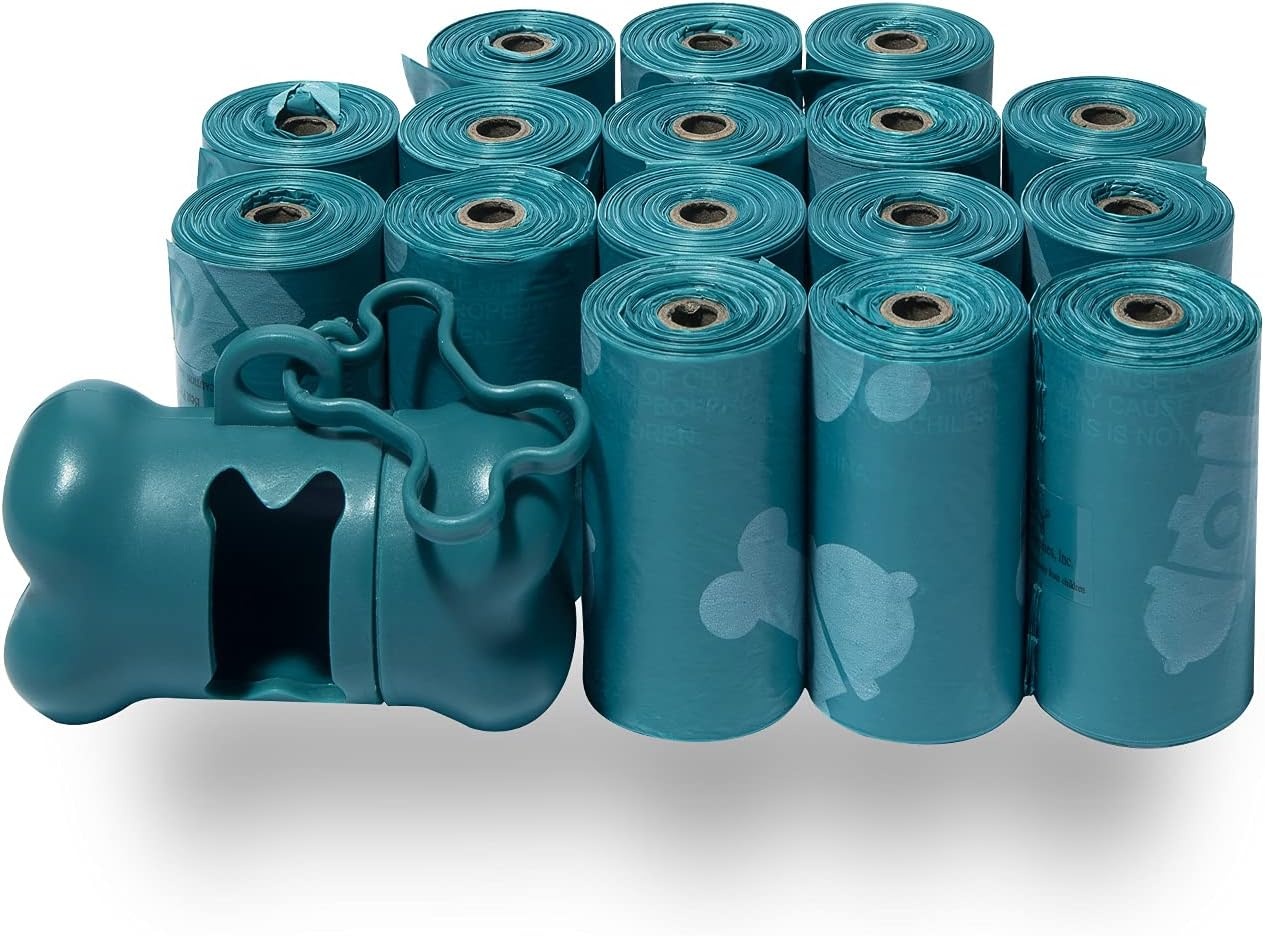 image:imageBest Pet Supplies Dog Poop Bags for Waste Refuse Cleanup Doggy Roll Replacements for Outdoor Puppy Walking and Travel Leak Proof and Tear Resistant Thick Plastic Blue Unscented 240 BagsTurquoise