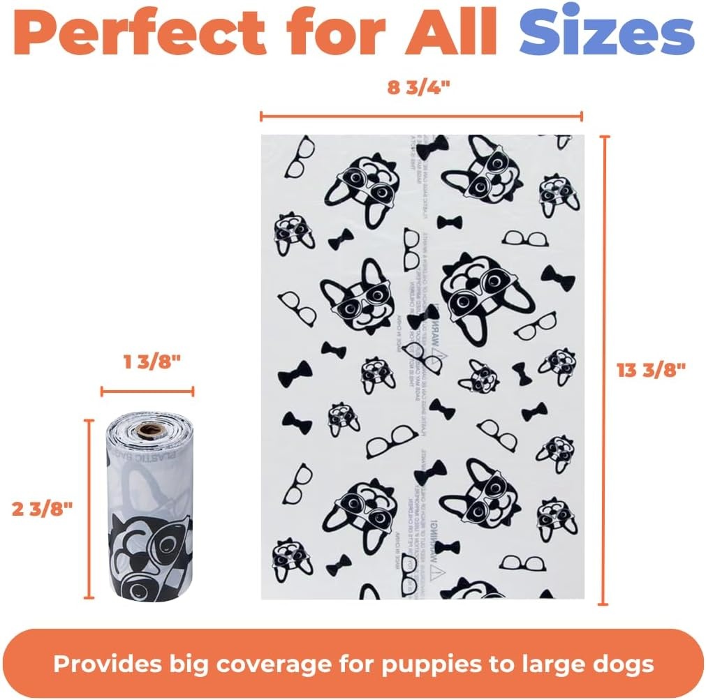 image:imageBest Pet Supplies Dog Poop Bags for Waste Refuse Cleanup Doggy Roll Replacements for Outdoor Puppy Walking and Travel Leak Proof and Tear Resistant Thick Plastic Blue Unscented 240 BagsWhite
