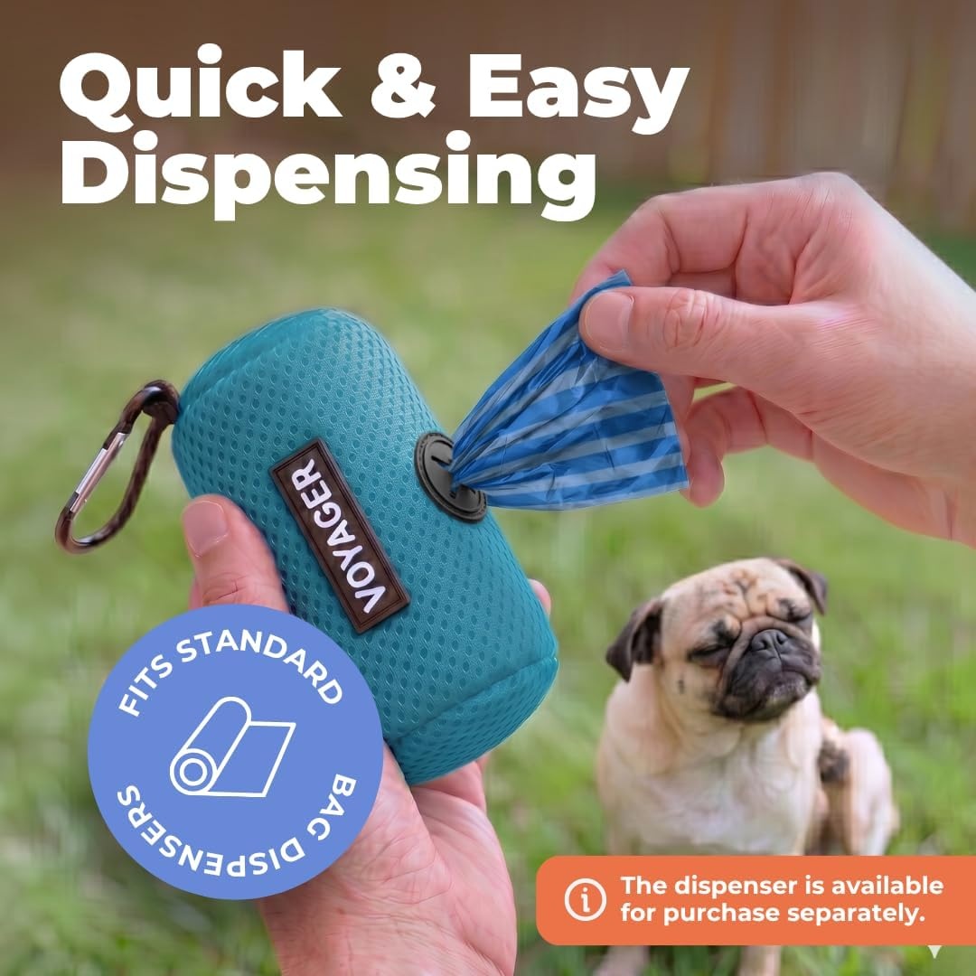 image:imageBest Pet Supplies Dog Poop Bags for Waste Refuse Cleanup Doggy Roll Replacements for Outdoor Puppy Walking and Travel Leak Proof and Tear Resistant Thick Plastic Blue Unscented 240 BagsBlue Strips