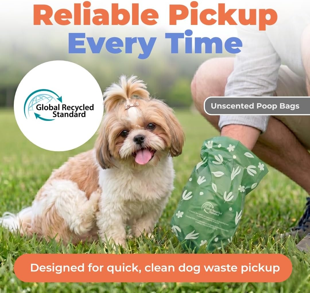 image:imageBest Pet Supplies Dog Poop Bags for Waste Refuse Cleanup Doggy Roll Replacements for Outdoor Puppy Walking and Travel Leak Proof and Tear Resistant Thick Plastic Blue Unscented 240 BagsGreen Unscented