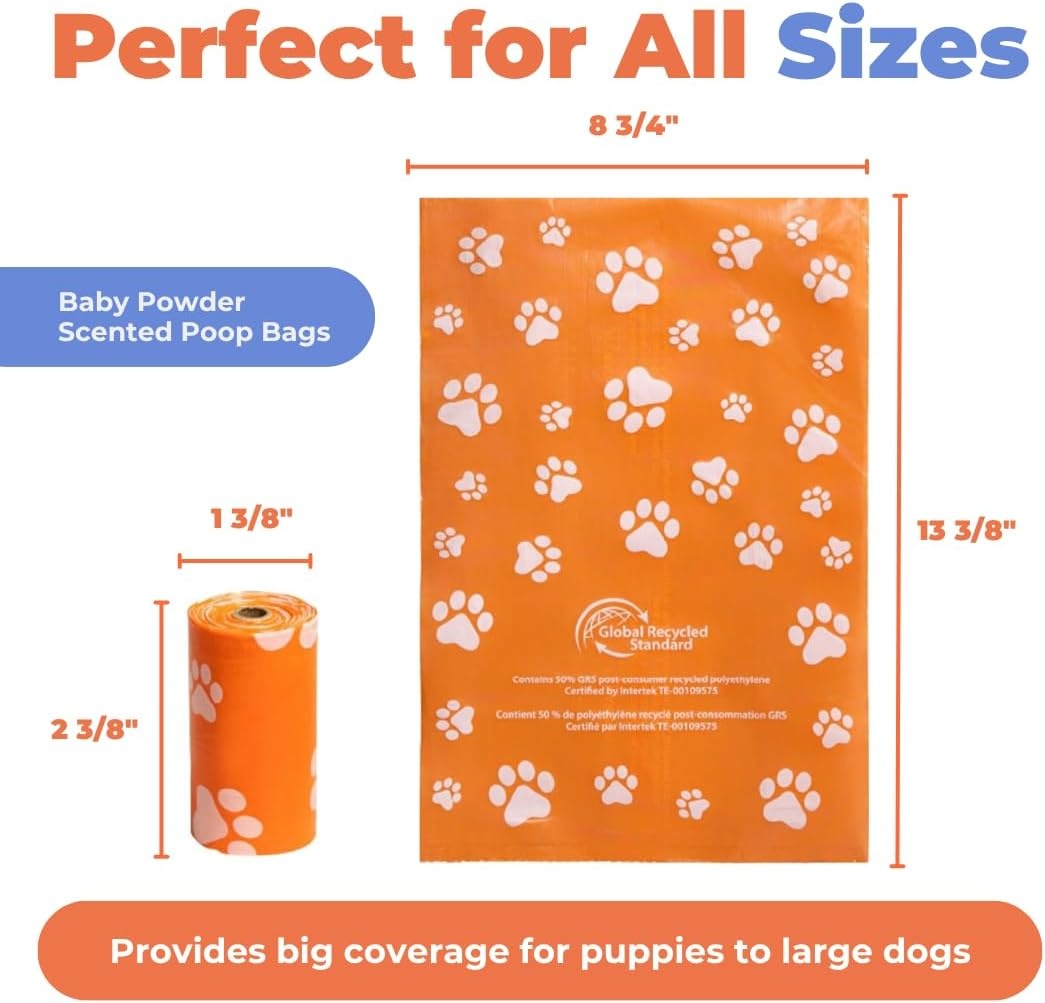 image:imageBest Pet Supplies Dog Poop Bags for Waste Refuse Cleanup Doggy Roll Replacements for Outdoor Puppy Walking and Travel Leak Proof and Tear Resistant Thick Plastic Blue Unscented 240 BagsGRS Assorted Colors