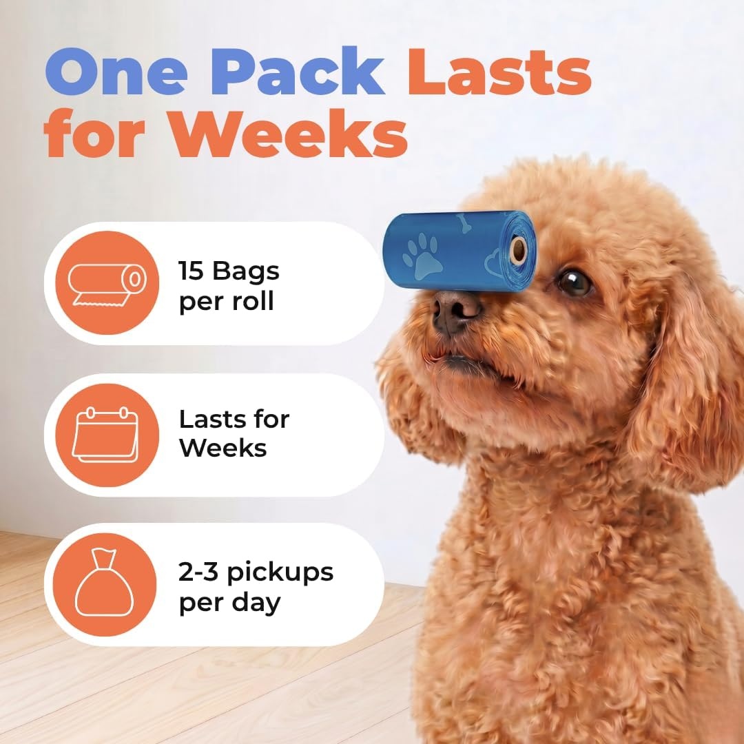 image:imageBest Pet Supplies Dog Poop Bags for Waste Refuse Cleanup Doggy Roll Replacements for Outdoor Puppy Walking and Travel Leak Proof and Tear Resistant Thick Plastic Blue Unscented 240 BagsLoyal Blue