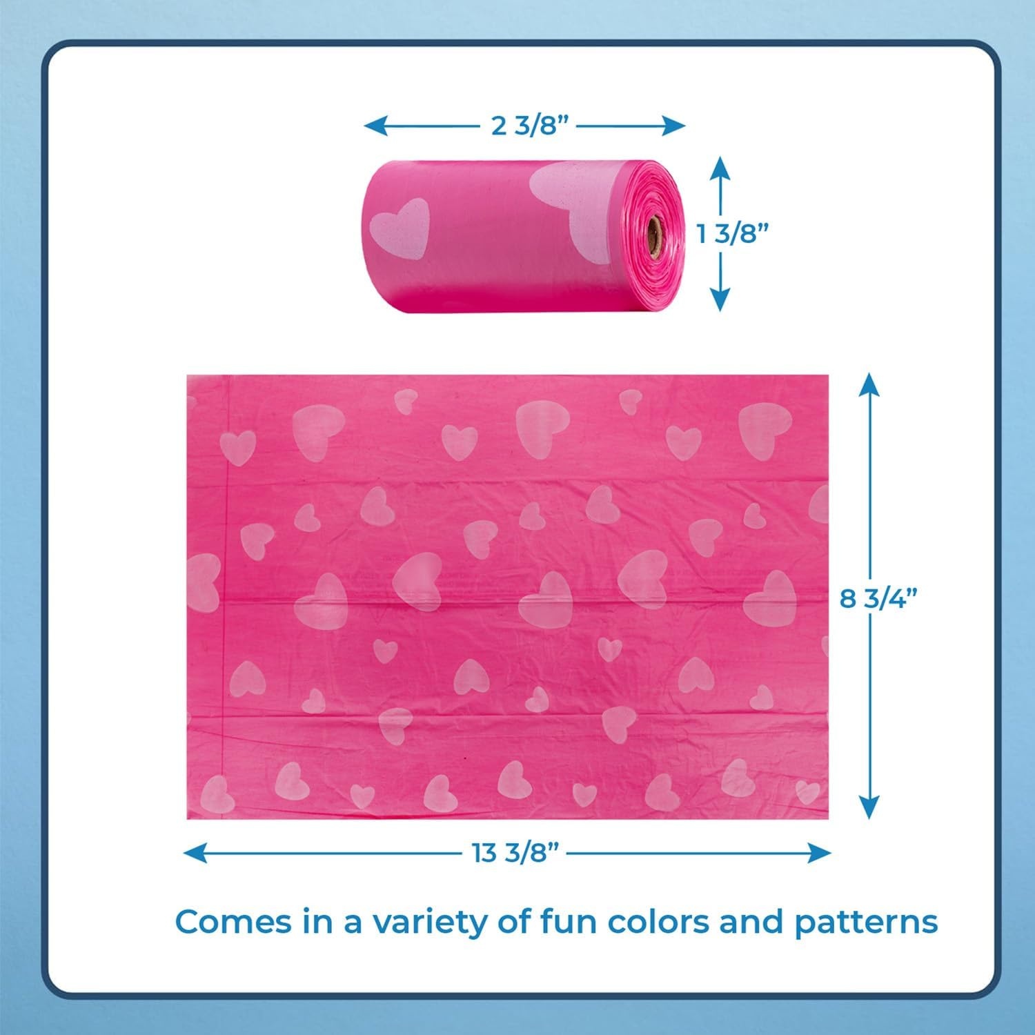 image:imageBest Pet Supplies Dog Poop Bags for Waste Refuse Cleanup Doggy Roll Replacements for Outdoor Puppy Walking and Travel Leak Proof and Tear Resistant Thick Plastic Blue Unscented 240 BagsAssorted Colors 2